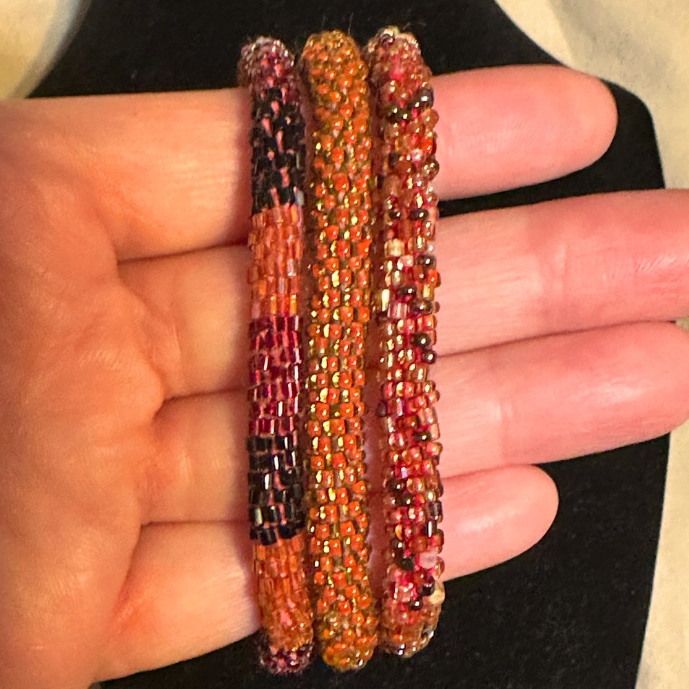 Set of 3 Nepalese Beaded Bracelets